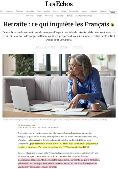 Les français inquiet de leur retraite