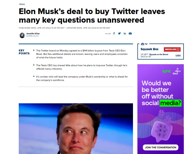 Elon Musk rachète Twitter