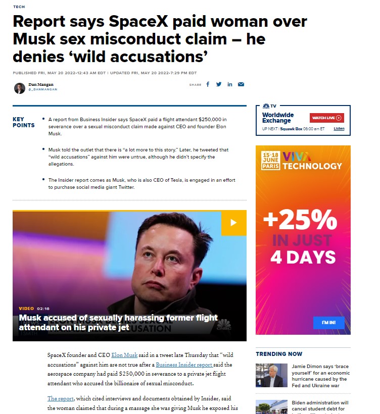 Elon Musk accusé